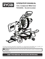 Preview for 1 page of Ryobi TS1354DXL Operator'S Manual