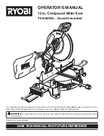 Preview for 1 page of Ryobi TS1552DXL Operator'S Manual