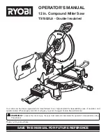 Ryobi TS1552LA Operator'S Manual preview