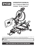 Preview for 1 page of Ryobi TS1552LA Operator'S Manual