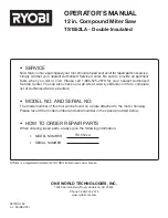 Preview for 34 page of Ryobi TS1552LA Operator'S Manual