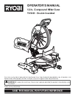 Ryobi TS1553 Operator'S Manual preview