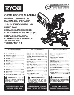 Preview for 1 page of Ryobi TSS121 Operator'S Manual