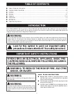 Preview for 2 page of Ryobi TUFF SUCKER VC180 Operator'S Manual