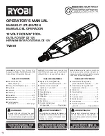 Preview for 1 page of Ryobi TVM01 Operator'S Manual