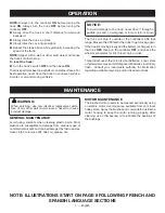 Предварительный просмотр 7 страницы Ryobi Uproar P3800 Operator'S Manual