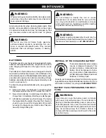 Preview for 12 page of Ryobi VC722 Operator'S Manual