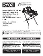 Ryobi WS750L Operator'S Manual preview