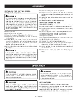 Preview for 12 page of Ryobi WS750L Operator'S Manual