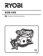 Ryobi XCS-165 Owner'S Operating Manual preview