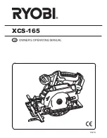 Ryobi XCS-165 Owner'S Operating Manual предпросмотр