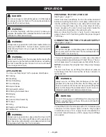 Preview for 7 page of Ryobi YG300MP Operator'S Manual