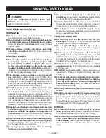 Preview for 3 page of Ryobi YN200BNE Operator'S Manual