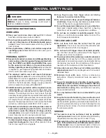 Preview for 3 page of Ryobi YN250FSE Operator'S Manual