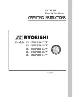 Preview for 1 page of Ryobishi RB-07HP Operating Instructions Manual