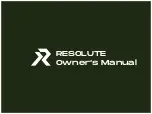 Preview for 1 page of RZE RESOLUTE Owner'S Manual