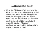 Предварительный просмотр 3 страницы S.D.P. EZ Hauler 2500 Training & Procedure Manual