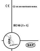 S.E.P. BC 90(1+1) Use And Maintenance Manual preview