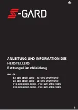 Preview for 3 page of s-gard 13-000-0000-0000 Manual And Manufacturer Information