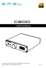 Preview for 10 page of S.M.S.L C2OO User Manual