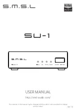 Предварительный просмотр 8 страницы S.M.S.L SU-1 Manual