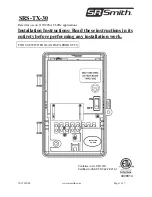 S.R.Smith SRS-TX-30 Installation Instructions Manual предпросмотр