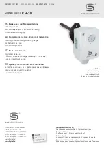 Preview for 1 page of S+S Regeltechnik HYGRASREG KH-10 Operating Instructions, Mounting & Installation