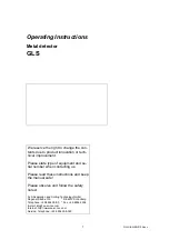 Preview for 1 page of S+S GLS 350/150 GENIUS+ Operating Instructions Manual