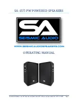 Preview for 1 page of SA SA-15T-PW Operating Manual