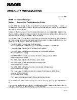 Preview for 2 page of Saab 1995 900 Convertible Manual