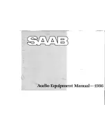 Preview for 1 page of Saab 900 Audio Equipment 1986 User Manual