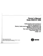 Предварительный просмотр 2 страницы Saab 9000 M 1998 Owner'S Manual