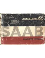 Saab Monte Carlo 850 Owner'S Manual предпросмотр