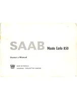 Preview for 2 page of Saab Monte Carlo 850 Owner'S Manual