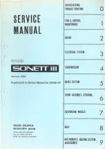 Saab Sonett III Service Manual предпросмотр