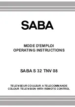 Предварительный просмотр 1 страницы Saba S 32 TNV 08 Operating Instructions Manual