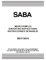 Saba SBV1943H Operating Instructions Manual preview