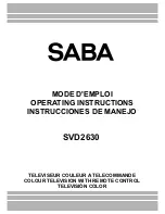 Предварительный просмотр 1 страницы Saba SVD2630 Operating Instructions Manual