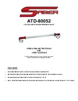 Preview for 1 page of Saber Compact ATD-80052 Operating Instructions