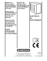 Sabiana 90 ED Installation And Maintenance Manual preview