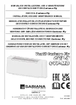 Sabiana Carisma Fly CVP-MB Instructions For Installation, Use And Maintenance Manual preview