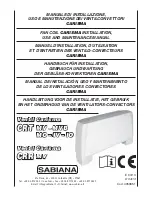 Preview for 1 page of Sabiana CRR MV Installation, Use & Maintenance Manual