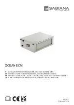 Предварительный просмотр 1 страницы Sabiana Ocean ECM Instructions For Installation, Use And Maintenance Manual