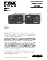 Предварительный просмотр 1 страницы SABINE FBX SOLO SL-610 Operating Manual