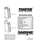 SABINE PHANTOM MIC RIDER PMR-GP1 Operating Manual предпросмотр