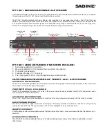 Preview for 1 page of SABINE RT-1600 Manual