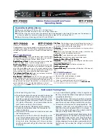 SABINE RT-7000 Operating Manual preview