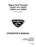 Preview for 1 page of Sabre 1842GV Operator'S Manual