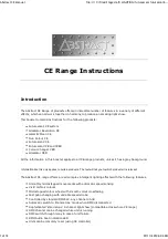 Preview for 1 page of Sabre Abstract CE Series Manual