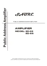 Preview for 1 page of Sabre ED-35 Manual